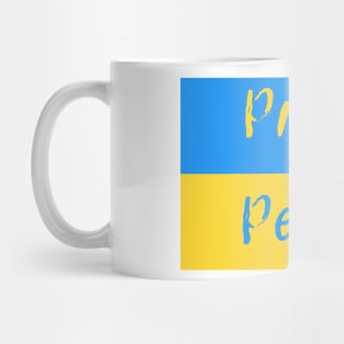 Pray for Peace Ukraine colors Mug